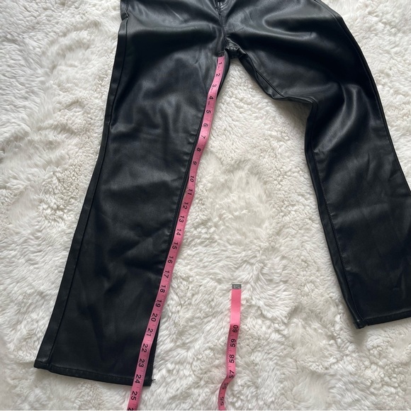 Zara Kick Flare Faux Leather Pants Size 00 - Picture 6 of 8